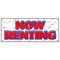 Signmission NOW RENTING BANNER SIGN for lease rent office retail space apartment B-120 Now Renting - alternate 1